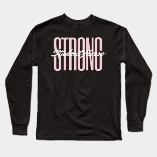 Strong Student Nurse pink and white text design Long Sleeve T-Shirt